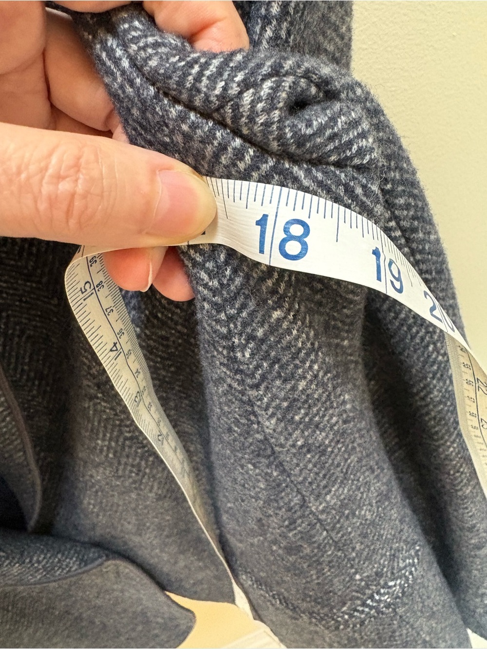 Ann Taylor Navy and Gray Herringbone Single-Button Blazer - Picture 10 of 11